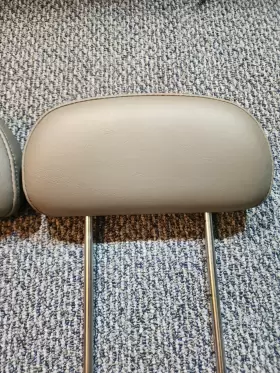3822-s-ahap Dodge 06-08 Ram Quad Cab Gray Vinyl Rear Backseat Headrest Head Rest Pair 2x Oem #3