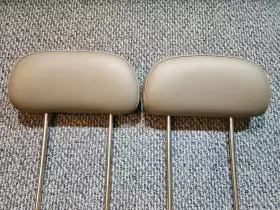 3822-s-ahap Dodge 06-08 Ram Quad Cab Gray Vinyl Rear Backseat Headrest Head Rest Pair 2x Oem