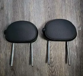 52207425543 Mini 2014-2019 Cooper S F56 Rear Left Right Side Black Leather Headrest Set Oem