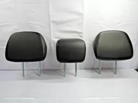 6971a087xa Mitsubishi 2007-2013 Outlander Rear Seat Head Rest Black Leather Set Oem