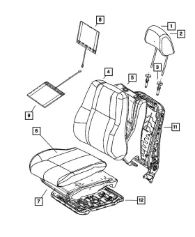 5ps80dx9aa Mopar Genuine Active Head Restraints Headrest