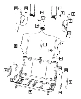 68515598aa Mopar Genuine Mechanism Active Head Restrain