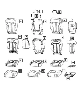 Mopar 6tv212x7ai Genuine Second Row Headrest