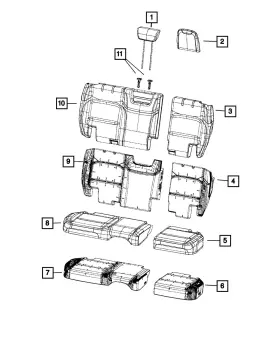 Mopar 6vs05sa5aa Genuine Rear Headrest