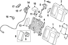 86460-7bf0b Nissan Genuine Headrest Center 86460-7bf0b Nissan Genuine Headrest Center