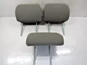 206.su1s08 Subaru 2003-2008 Forester Rear Head Rests Headrests Set Of 3 Gray Cloth Oem