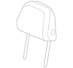 3g8-881-901-l-xuy Volkswagen Genuine Headrest 3g8-881-901-l-xuy Volkswagen Genuine Headrest