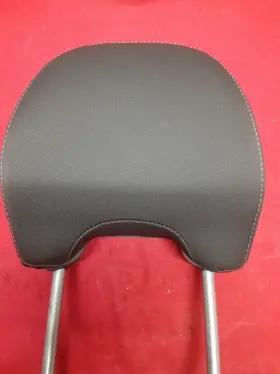 8613749 Volvo 2006 2007 2008 S40 Front Right Passenger Headrest Cloth Black Gray Stitch #2
