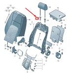 Volkswagen Golf 5G MK7 Head Restraint Adjustable Guide 1K0881920R71N. Fixed Price $6.81.