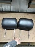 07-14 Oem Gm Chevy Suv Truck Front Headrests Black Leather Set 430. Fixed Price $65.00.