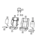 Genuine Mopar Front Headrest 5XH61LR5AA. Fixed Price $226.53.
