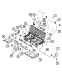 Genuine Mopar Second Row Headrest Center 1UP79DX9AB. Fixed Price $143.00.