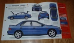1998 Subaru Impreza Turbo Original Brochure 97 96 95 94 93 92 Specs. Fixed Price $11.69.