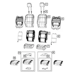 For Jeep Gladiator 2020-2025 6AA77TX7AD Front Headrest Guide. Fixed Price $15.71.
