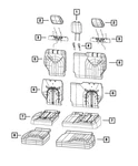 Genuine Mopar Third Row Headrest 5ZA121X9AE. Fixed Price $61.11.