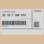 2X Genuine Bmw 52107360674 - Underlay. Fixed Price $40.07.